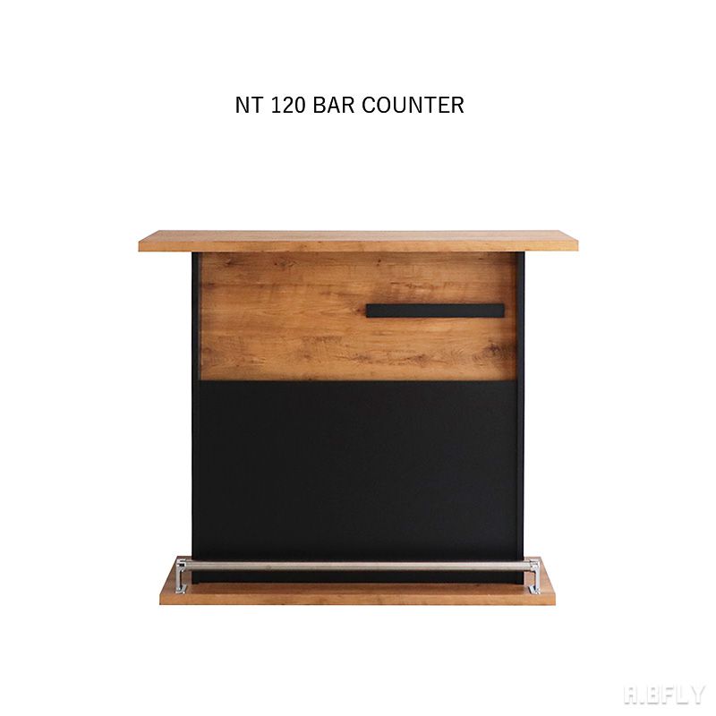 【日本製】カウンター カウンターテーブル 幅120 バーカウンター ハイカウンター お洒落 高級感 足置き カフェテイスト ショップ 飲食店 店舗 マガジンラック 収納 大容量 インダストリアル 男前インテリア 完成品【大型商品】