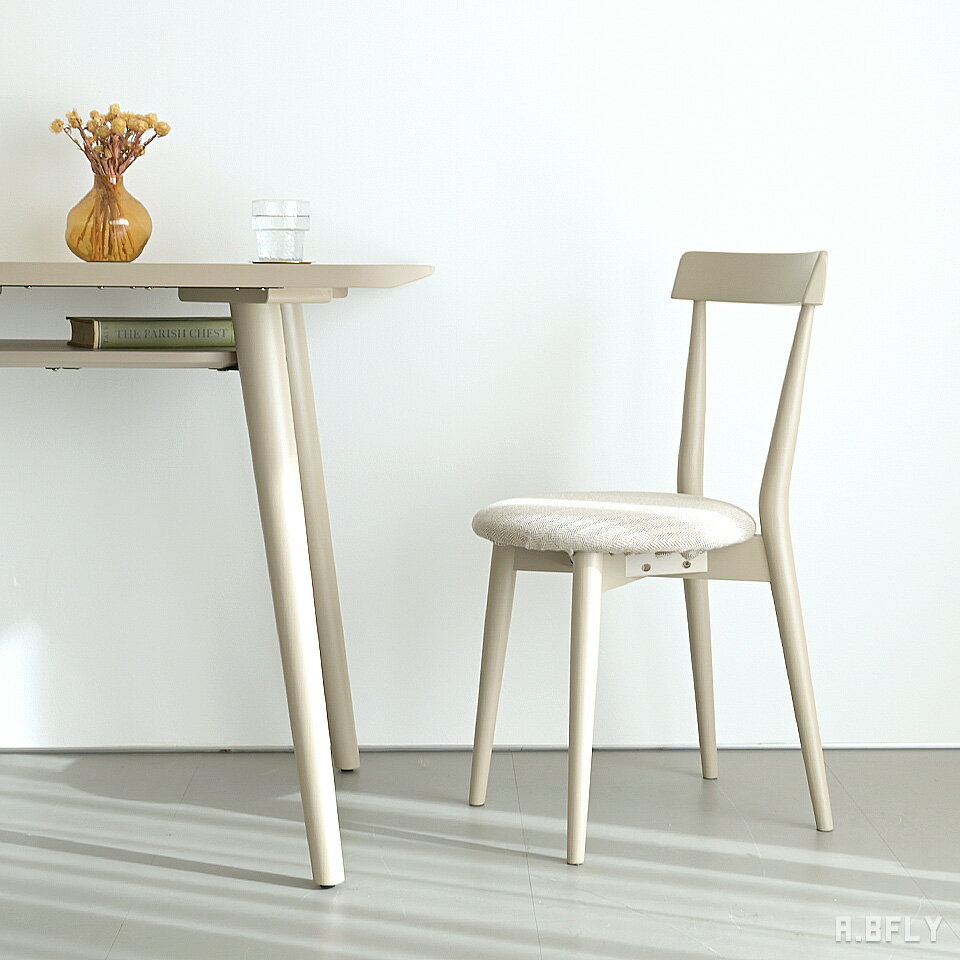 樂天商城 - ダイニングチェア 木製チェア 椅子 ラバーウッド グレー ラッカー塗装 ファブリック座面 布張り 丸座面 軽量3.1kg 完成品 幅37cm 北欧 ナチュラル カフェ風 シンプル 省スペース デスクチェア リビング ダイニング キッチン 来客用 1脚