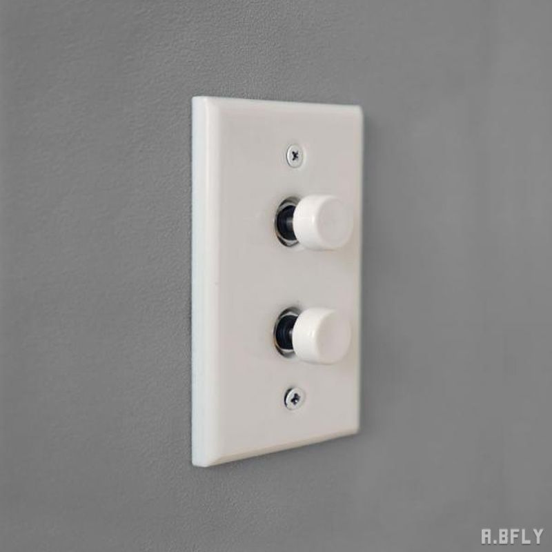 樂天商城 - セラミックプレート プッシュ式 2スイッチ 磁器 ホワイト 白 ヨーロッパ アンティーク スイッチ 2口 プッシュスイッチ 照明 照明器具 レトロ インダストリアル 陶器製 DIY 壁スイッチ 洗面所 雑貨 新築 おしゃれ 施主支給 リノベーション デザイン住宅 新築 自由設計 建築士