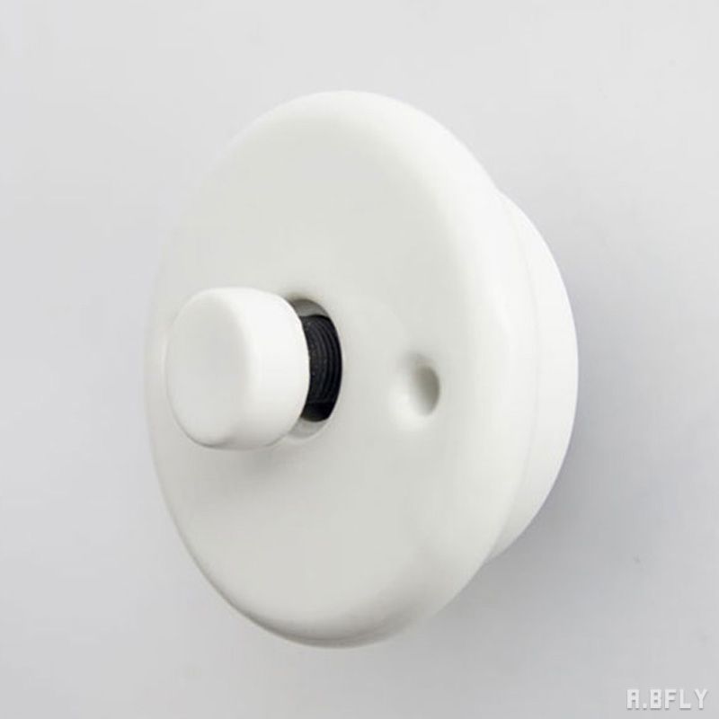 樂天商城 - セラミックプレート プッシュスイッチ 1スイッチ 磁器 セラミック ホワイト 白 海外 アンティーク 1口 マッシュルームタイプ 照明 照明器具 レトロ インダストリアル DIY 壁スイッチ 洗面所 新築 おしゃれ 施主支給 リノベーション デザイン住宅 新築 自由設計 建築士