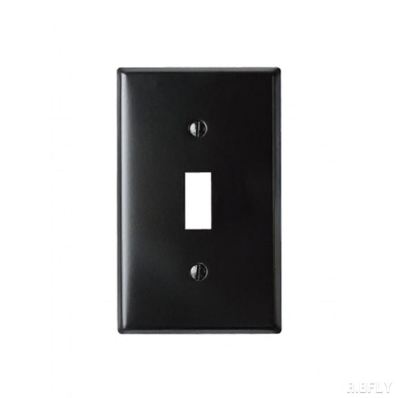 1口スイッチプレート 1口スイッチ プレート スチール ブラック 黒 海外 アメリカン 照明器具 レトロ イ..