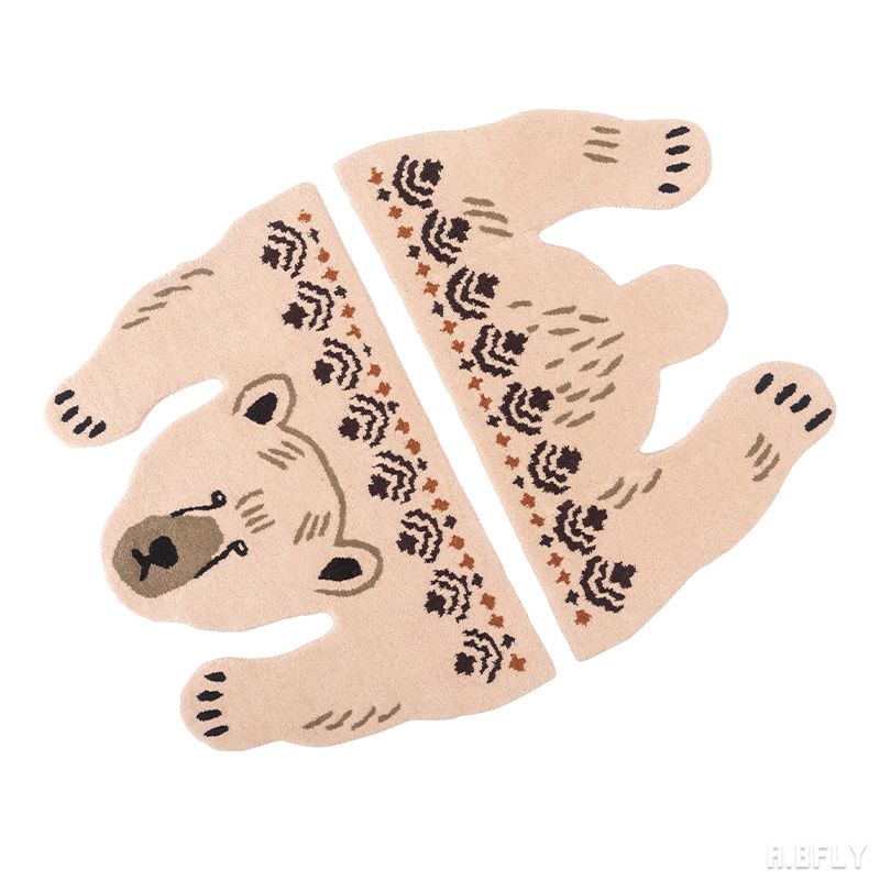 樂天商城 - 【最大6,000円クーポン配布中】アニマルラグ セパレート 人気 アニマル クマ 熊 polar bear シロクマ 白熊 ホッキョクグマ 北極熊 可愛い 癒し 動物 ラグ マット 玄関 リビング 寝室 キッチン もこもこ 個性的 アクセント カジュアル [LF]