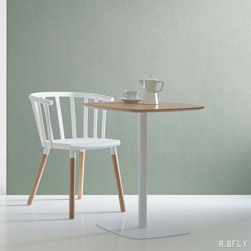 カフェテーブル ティーテーブル カフェタイム カフェテイスト オーク突板 天然木 シンプル 店舗 ショッ..