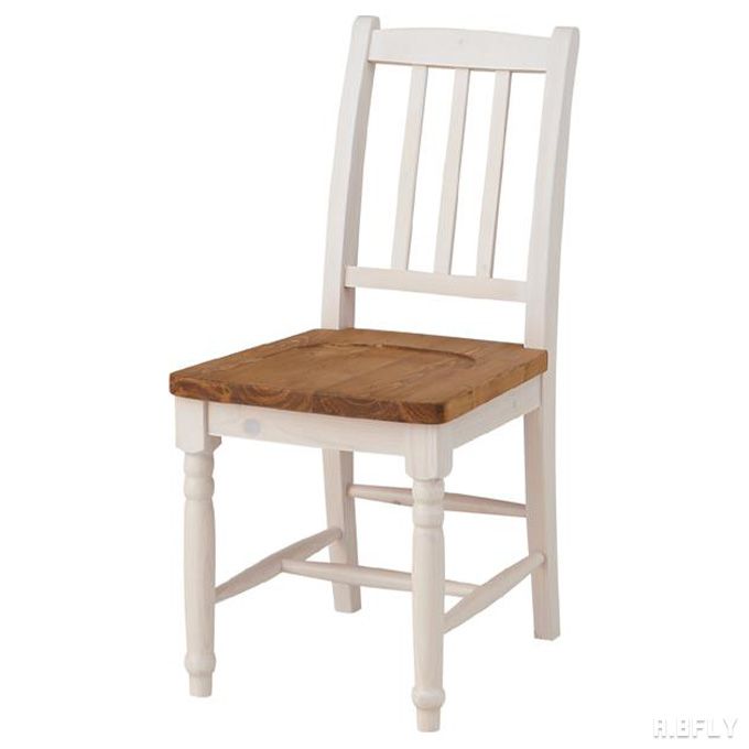 ダイニングチェア 椅子 チェア 腰掛 木製 ウッド 天然木 パイン材 シンプル クラシカル ホワイト カントリー オールドカントリー 英国 ナチュラルカントリー ブリティッシュカントリー イングリッシュカントリー [2]