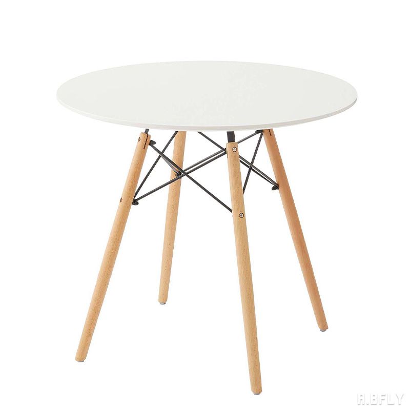 Rakuten - 円卓テーブル 円形 ダイニング テーブル 幅80cm 単品 2人用 二人掛け 食卓テーブル 円 サークル 丸型 ラウンド 天然木製 ビーチ材 おしゃれ 北欧 カフェ 新生活 ナチュラル ジャパンディ シンプル モダン 清潔感 ホワイト 白家具 ホワイト天板