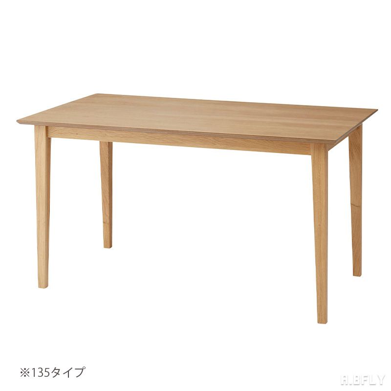 ダイニングテーブル 食卓テーブル テーブル 長方形 ウッドテーブル 木製テーブル ファミリータイプ ナチュラル 幅135 幅150 ホワイトオーク オーク材 天然木 シンプル 北欧 四人掛け 4人掛け 家族サイズ [2]