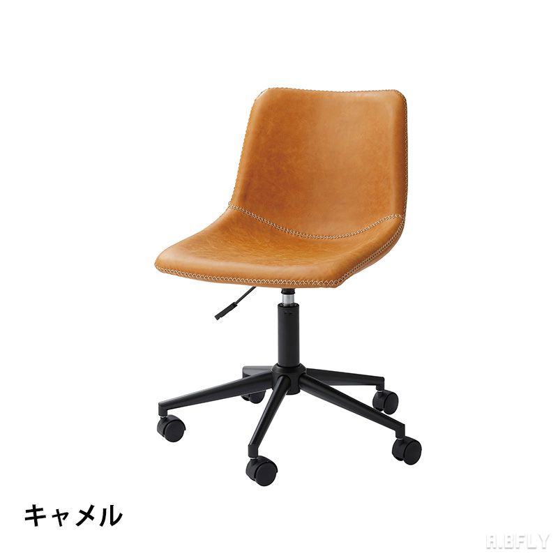 デスクチェア 椅子 幅56×奥行58×高さ78cm オフィスチェア 近代的 機能性 回転式 キャスター テレワーク 会議用 リモートワーク グレー ブラウン キャメル 昇降機能 モダン スタイリッシュ [3]