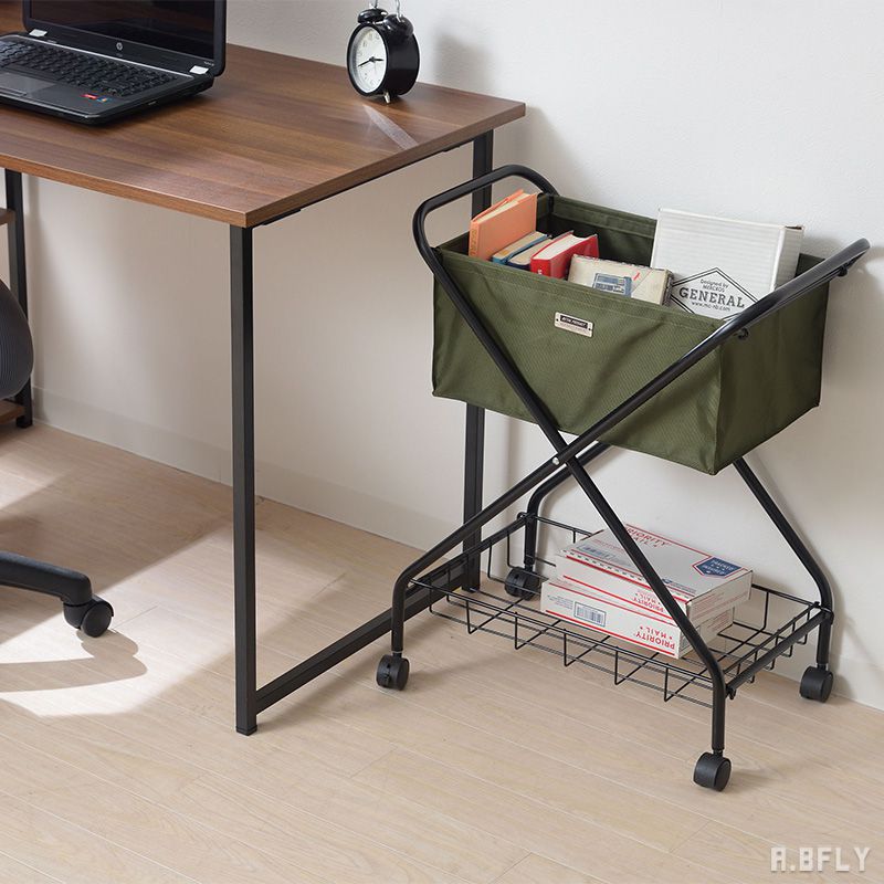 樂天商城 - ワゴン バスケット バスケットワゴン サイドワゴン ランドリーバスケット 収納 キャスター ブラック ベージュ グリーン コンパクト リビング キッチン ディスプレイ サニタリー 一人暮らし 軽量 脱衣所 収納家具 折り畳み[LF]