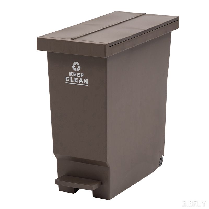 樂天商城 - 【最大6,000円クーポン配布中】【日本製】ゴミ箱 ダストボックス スリム 省スペース シンプル ブラウン グリーン ホワイト コンパクト 雑貨 キャスター バケツ ごみ箱 蓋つき 蓋 ペダル 国産[LF]