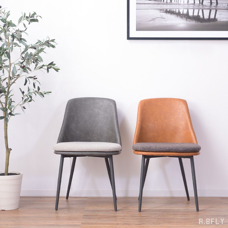 樂天商城 - 【最大6,000円クーポン配布中】ダイニングチェア 食卓イス 椅子 いす チェア スチール脚　ソフトレザー スタイリッシュ モダン アームレス 男前インテリア 西海岸テイスト インダストリアル ダークグレー 高級感