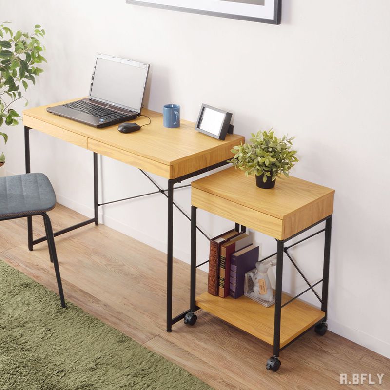 【2種クーポン】最大5,000円OFF｜デスクワゴン ワゴン サイドワゴン マルチワゴン サイドテーブル キャスター付き 収納 シンプル モダン スタイリッシュ ナチュラル ブラック 黒 在宅勤務 在宅ワーク リモートワーク リビング お洒落 木目 木製[LF]