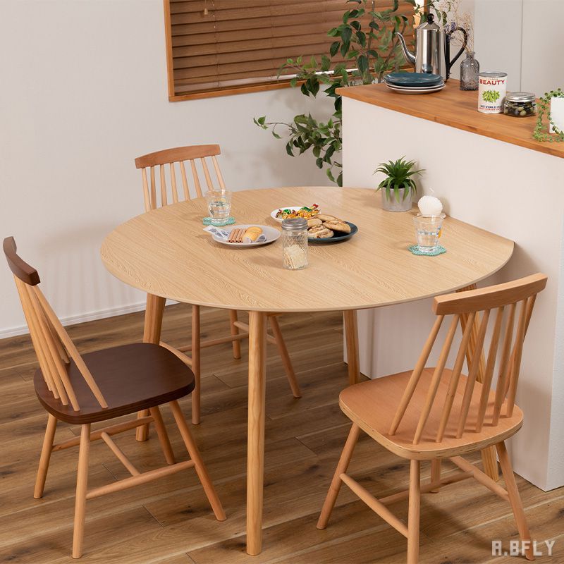 樂天商城 - 【最大6,000円クーポン配布中】ダイニング テーブル 壁付け 円卓テーブル 円形 食卓テーブル 円 サークル 丸型 ラウンド おしゃれ 北欧 カフェ 新生活 ナチュラル ジャパンディ シンプル モダン 清潔感 カウンター 壁面 変形テーブル 省スペース 4人掛け