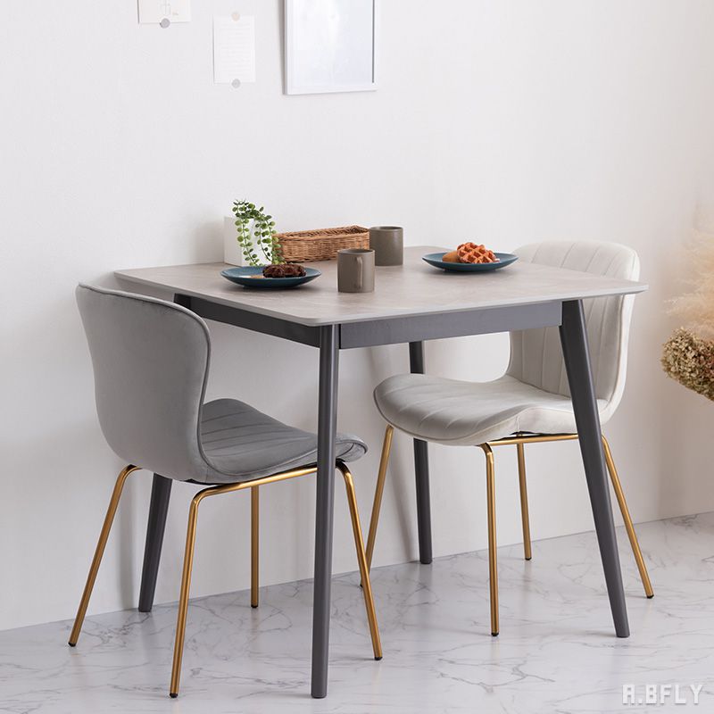 樂天商城 - 大理石調 大理石柄 正方形 幅80cm 80×80 ダイニングテーブル ストーン柄 韓国インテリア シンプル おしゃれ スタイリッシュ 机 つくえ 食卓 北欧 かわいい コンパクト グレー 灰色 四つ足 デザイン トレンド