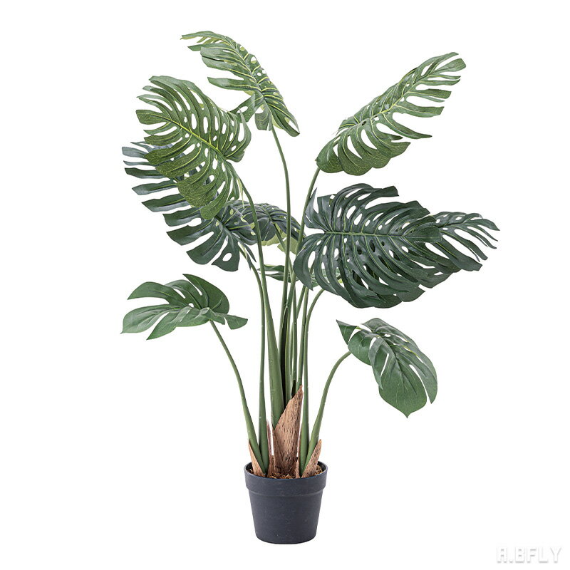樂天商城 - 【高さ100cm モンステラ】人工観葉植物 フェイクグリーン 人工 観葉植物 グリーン インテリア メンテナンス簡単 水やり不要 アクセント ダイニング リビング 玄関 寝室 北欧テイスト 完成品[LF]