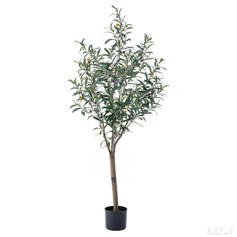 Rakuten - 【SS最大8000円OFF】【高さ152cm オリーブ】人工観葉植物 フェイクグリーン 人工 観葉植物 グリーン インテリア メンテナンス簡単 水やり不要 アクセント ダイニング リビング 玄関 寝室 北欧テイスト 完成品[LF]
