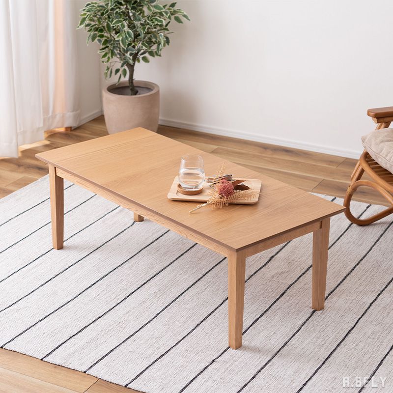 樂天商城 - リビングテーブル ローテーブル センターテーブル テーブル 幅110cm 木製 天然木 オーク材 ナチュラル シンプル 北欧 長方形 板目 高級感 木脚 食卓 ちゃぶ台