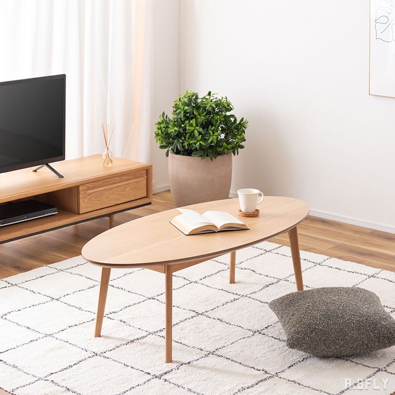 樂天商城 - 【最大6,000円クーポン配布中】オーバルテーブル オーバル型 楕円形 リビングテーブル ローテーブル センターテーブル テーブル 幅120cm 木製 天然木 オーク材 ナチュラル シンプル 北欧 板目 高級感 木脚 食卓 ちゃぶ台 スタイリッシュ お洒落