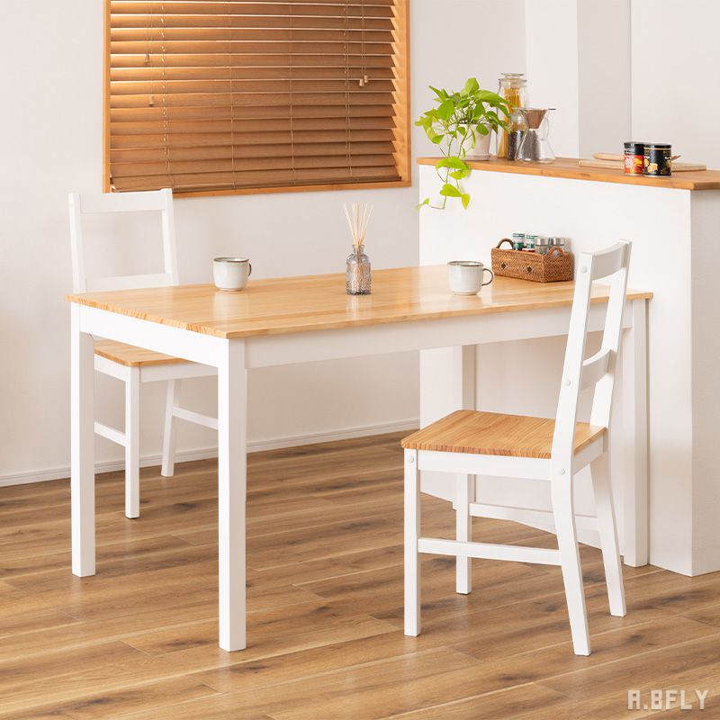 Rakuten - 【SS最大8000円OFF】ダイニングテーブル テーブル 食卓テーブル カフェテーブル ダイニング 4人 4人用 幅135cm 食卓 机 天然木 木製 おしゃれ アンティーク シンプル 北欧 白 ホワイト ナチュラル パイン材 ウッド カントリー フレンチカントリー