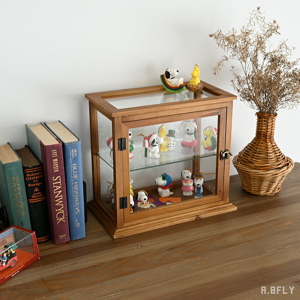 樂天商城 - 【最大6,000円クーポン配布中】ショーケース ガラスキャビネット ディスプレイケース 木製 アンティーク調 卓上 ガラスケース コレクションケース 店舗什器 小物収納 食器収納 腕時計ケース フィギュアケース シャビーシック おしゃれ