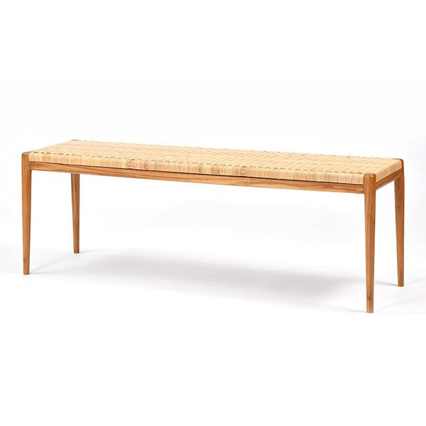 樂天商城 - ダイニングベンチ 長椅子 チェア 椅子 イス いす ベンチ スツール 腰掛け ダイニング チーク 木製 ラタン 籐 ナチュラル デザイン リラックス ゆったり 店舗 旅館 ホテル