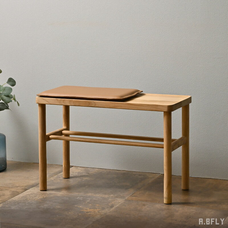 ベンチ 長椅子 腰掛 クッション付き 木製 ウッドベンチ ナチュラル シンプル 天然木 高級木材 チーク無垢材 ソープ仕上げ 無添加 安心安全 ジャパンディ 北欧 ジャパニーズモダン 玄関 棚付き 収納スペース 完成品