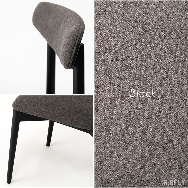 ダイニングチェア 椅子 いす チェア 食卓イス 腰掛け アームレス テーパードレッグ スッキリ シンプル おしゃれ ファブリック生地 ナチュラル ブラウン ブラック 黒 茶 北欧 モダン ジャパニーズモダン ジャパンディ クラシカル 高級感 洗練 上品 完成品 2