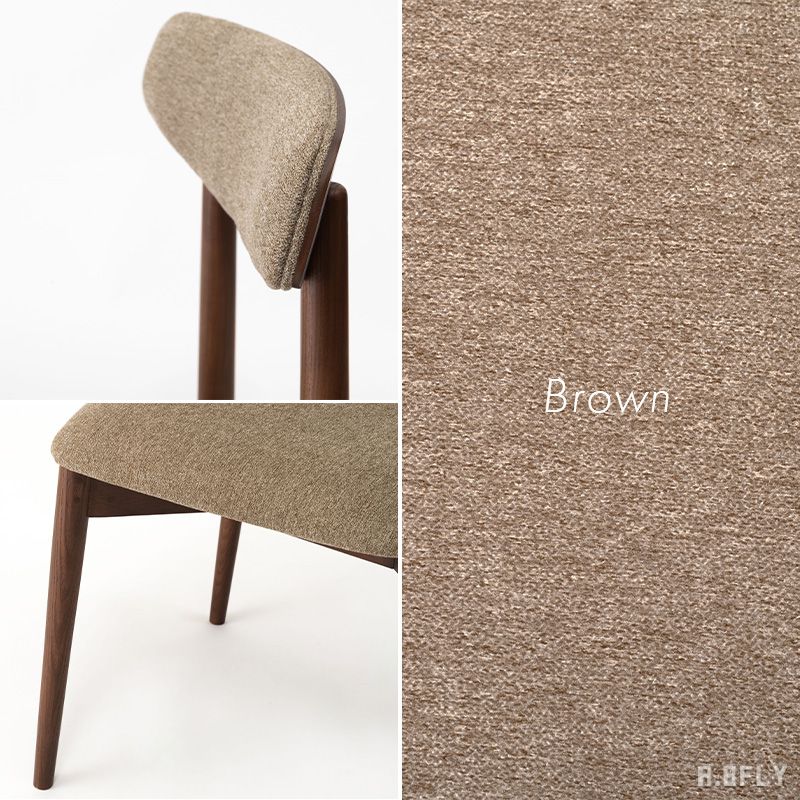 ダイニングチェア 椅子 いす チェア 食卓イス 腰掛け アームレス テーパードレッグ スッキリ シンプル おしゃれ ファブリック生地 ナチュラル ブラウン ブラック 黒 茶 北欧 モダン ジャパニーズモダン ジャパンディ クラシカル 高級感 洗練 上品 完成品 3