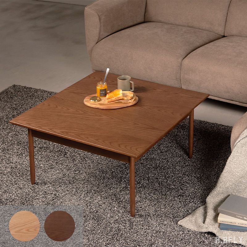 樂天商城 - センターテーブル ローテーブル リビングテーブル 幅75cm 高さ38cm 机 木製 天然木 オーク ウッド リビング コーヒーテーブル 正方形 個性的 ナチュラル ブラウン シンプル モダン ジャパニーズモダン ジャパンディ お洒落 コンパクト 重厚感 高級感