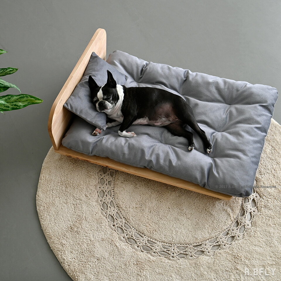 【MAX6,000円クーポン配布中】ペットベッド ソファー ソファ 天然木 ウッド 北欧テイスト キャットベッ..