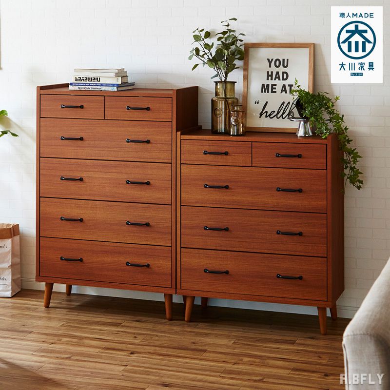 樂天商城 - 【国産 大川家具】日本製 チェスト ハイチェスト サイドボード 箪笥 タンス 収納 リビング 寝室 衣類 低ホルマリン 安心 安全 木製 ウッド ブラウン ホワイト 幅80 高さ100 高さ120 脚付き 木脚 モダン シンプル レトロ 北欧 クラシカル 白家具 新生活 丈夫