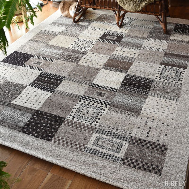 樂天商城 - 【ベルギー製】ウィルトン織絨毯 ギャベ柄 ラグ カーペット ラグマット マット 絨毯 じゅうたん 敷物 レトロ アンティーク リビング ダイニング 新生活 長方形 オールシーズン 丈夫 耐久性 玄関 デスク下 キッチン 北欧 ペルシャンギャッベ 200×250cm