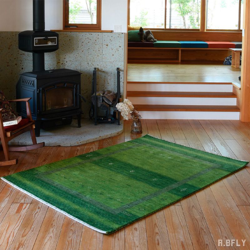 樂天商城 - ペルシャ絨毯 ペルシャンギャベ風 ギャベ 手織ウール絨毯 ギャベ柄 ウール100％ ラグ カーペット ラグマット マット 絨毯 じゅうたん 敷物 玄関マット 北欧 アンティーク リビング キッチン ダイニング デスク下 新生活 長方形 ヴィンテージ感 やさしい肌触り オールシーズン