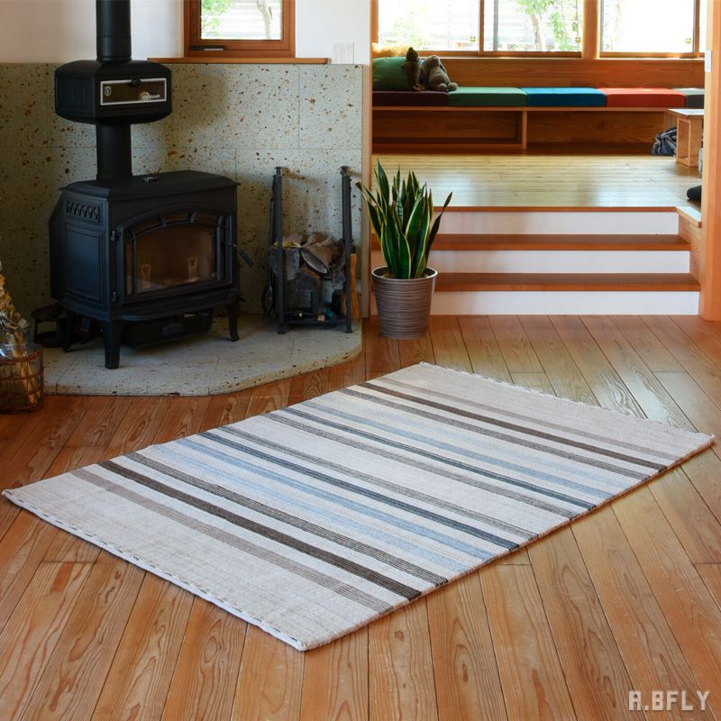 樂天商城 - ペルシャ絨毯 ペルシャンギャベ風 ギャベ 手織ウール絨毯 ギャベ柄 ウール100％ ラグ カーペット ラグマット マット 絨毯 じゅうたん 敷物 玄関 北欧 アンティーク リビング キッチン ダイニング デスク下 長方形 やさしい肌触り オールシーズン 無染色 ナチュラル 羊毛