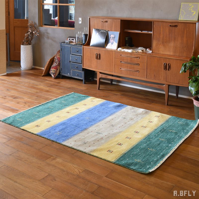 樂天商城 - ペルシャ絨毯 ペルシャンギャベ風 ギャベ 手織ウール絨毯 ギャベ柄 ウール100％ ラグ カーペット ラグマット マット 絨毯 じゅうたん 敷物 玄関マット 北欧 アンティーク リビング キッチン ダイニング デスク下 新生活 長方形 ヴィンテージ感 やさしい肌触り オールシーズン