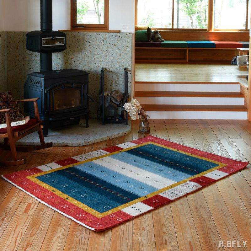 樂天商城 - ペルシャ絨毯 ペルシャンギャベ風 ギャベ 手織ウール絨毯 ギャベ柄 ウール100％ ラグ カーペット ラグマット マット 絨毯 じゅうたん 敷物 玄関マット 北欧 アンティーク リビング キッチン ダイニング デスク下 新生活 長方形 ヴィンテージ感 やさしい肌触り オールシーズン