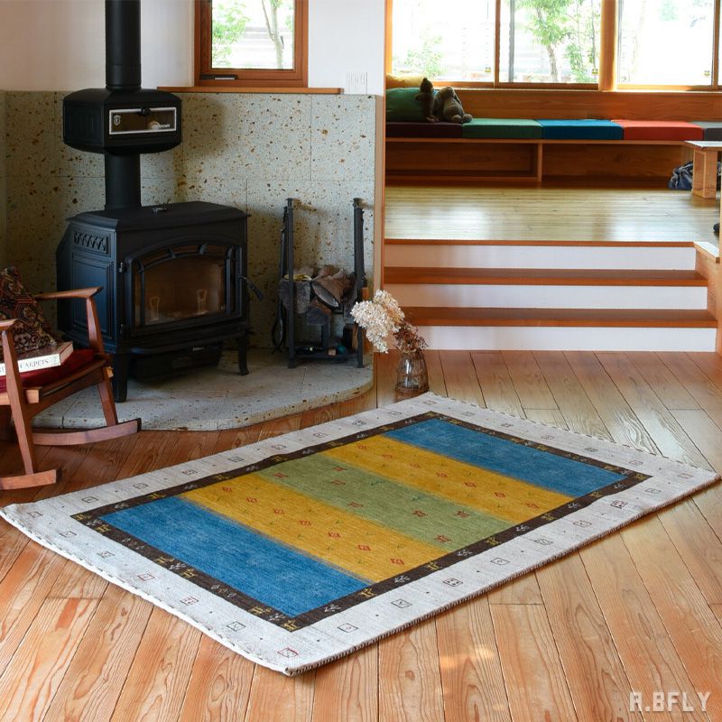 樂天商城 - ペルシャ絨毯 ペルシャンギャベ風 ギャベ 手織ウール絨毯 ギャベ柄 ウール100％ ラグ カーペット ラグマット マット 絨毯 じゅうたん 敷物 玄関マット 北欧 アンティーク リビング キッチン ダイニング デスク下 新生活 長方形 ヴィンテージ感 やさしい肌触り オールシーズン