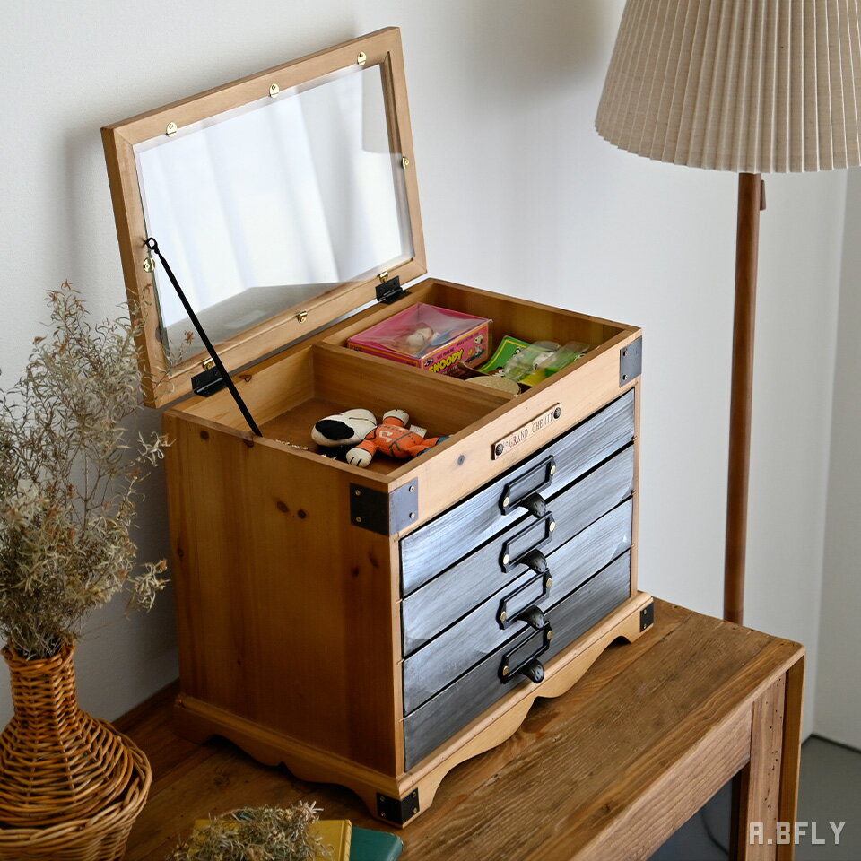 コレクションボックス コレクションケース ガラスケース 小物収納 雑貨収納 ブリキ 引き出し収納 裁縫..