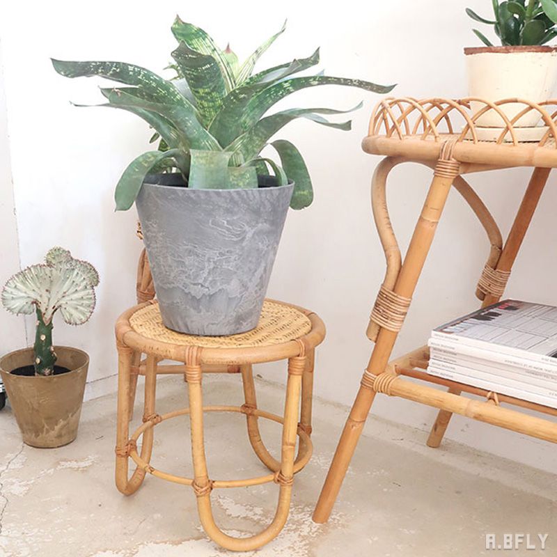 樂天商城 - フラワースタンド プランタースタンド フラワーラック プランターラック ラタン 籐 天然素材 アラログ アンティーク風 ビンテージテイスト ヴィンテージ風 カントリー カフェ 北欧 お洒落 ナチュラル アジアンテイスト リゾート ガーデン テラス 鉢置き