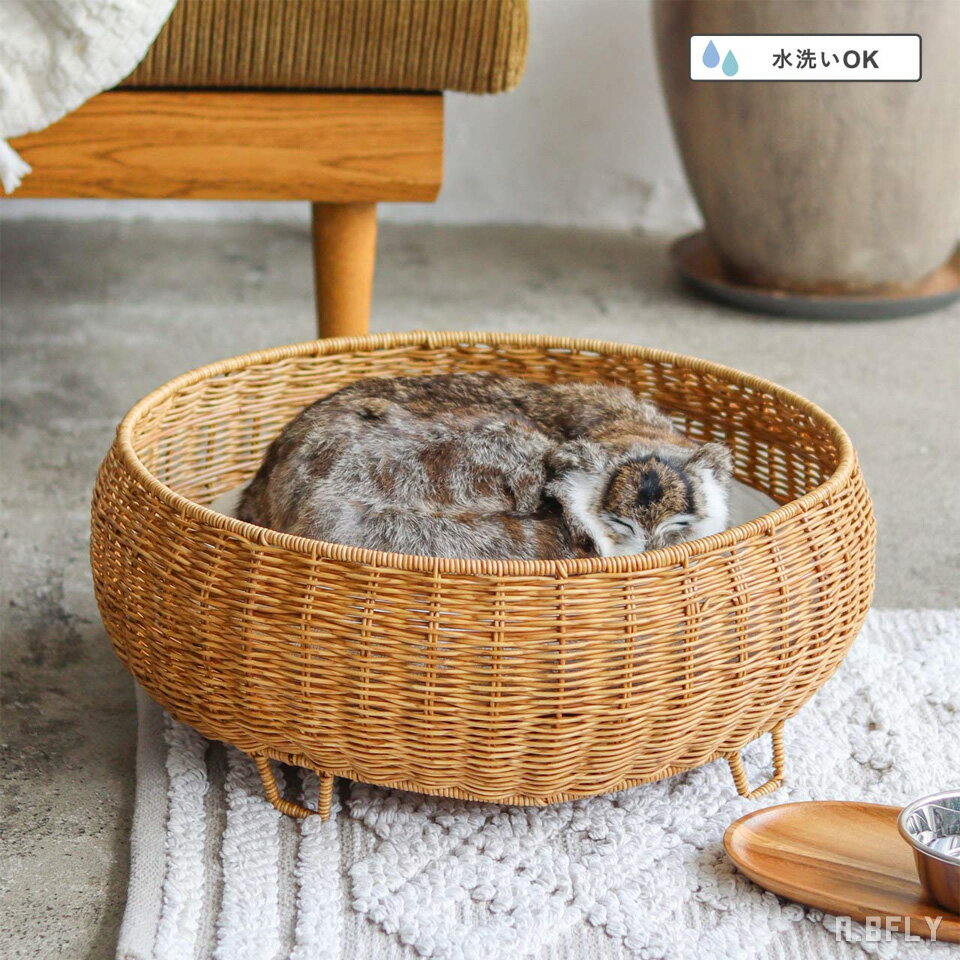 樂天商城 - 【最大6,000円クーポン配布中】猫ベッド ネコベッド キャットベッド ペットベッド cat dog 丸洗い 衛生的 ドッグベッド ナチュラル デザイン 手編み バスケット 水に強い ゆとりサイズ ハンドメイド 通気性 クラシカル アジアンテイスト お洒落 可愛い