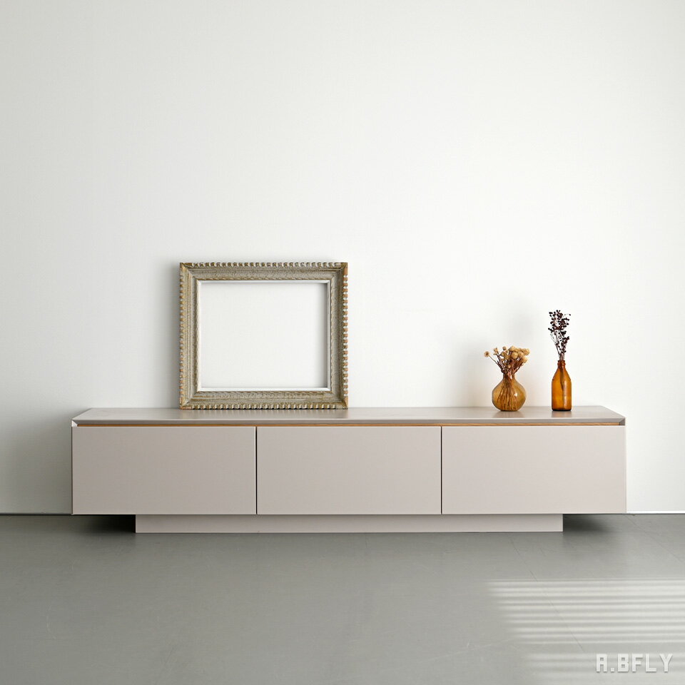 樂天商城 - テレビボード テレビ台 ローボード 180cm 完成品 グレージュ 木目調 フルオープンレール 引き出し 収納 コード穴 AVボード ゲーム機収納 台輪 50インチ 55インチ 北欧 モダン おしゃれ【大型商品】