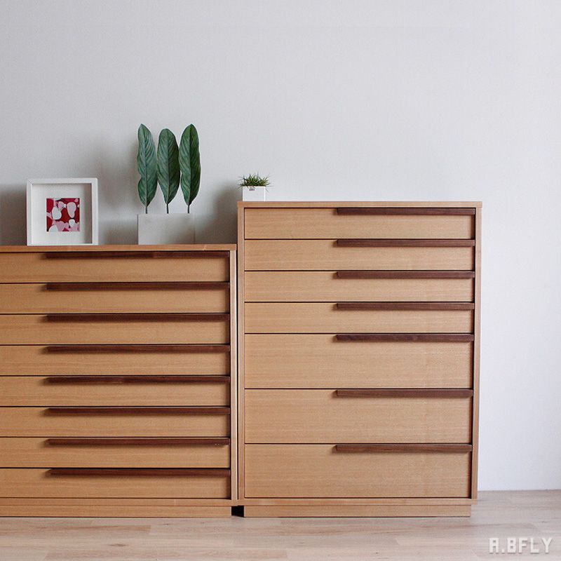 樂天商城 - 【日本製 / 大川家具】国産 箪笥 チェスト タンス 天然木 ウォールナット 無垢材 職人 木目 デザイン 大容量 モダン 7段引き出し 収納家具 完成品 高級家具 シンプルモダン ジャパンディ レトロ 桐無垢材【大型商品】