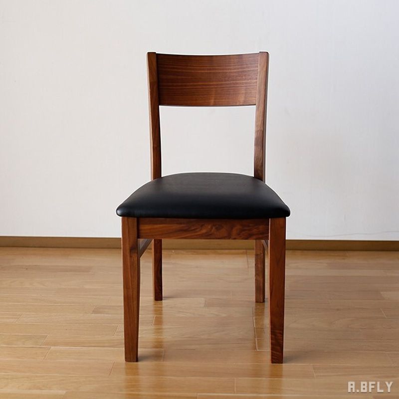 ダイニングチェア 1脚 チェア 食卓イス 椅子 デスクチェア クッション 天然木製 無垢 ウォールナット材 おしゃれ 北欧 カフェ 新生活 高級感 ダークブラウン ジャパンディ デザイン [2]