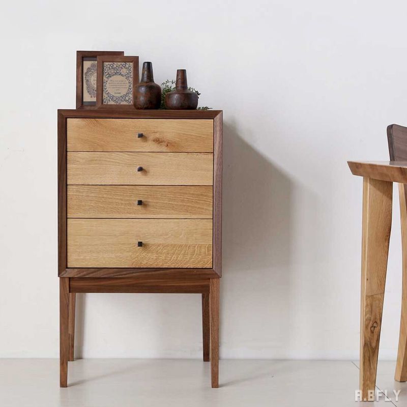 樂天商城 - 【最大6,000円クーポン配布中】【日本製 / 大川家具】国産 老舗 箪笥 ハイタイプ ハイチェスト タンス チェスト 天然木 ウォールナット ホワイトオーク 無垢材 職人 木目 デザイン 小ぶり モダン 収納家具 完成品 高級家具 シンプルモダン ブラウン ジャパンディ レトロ