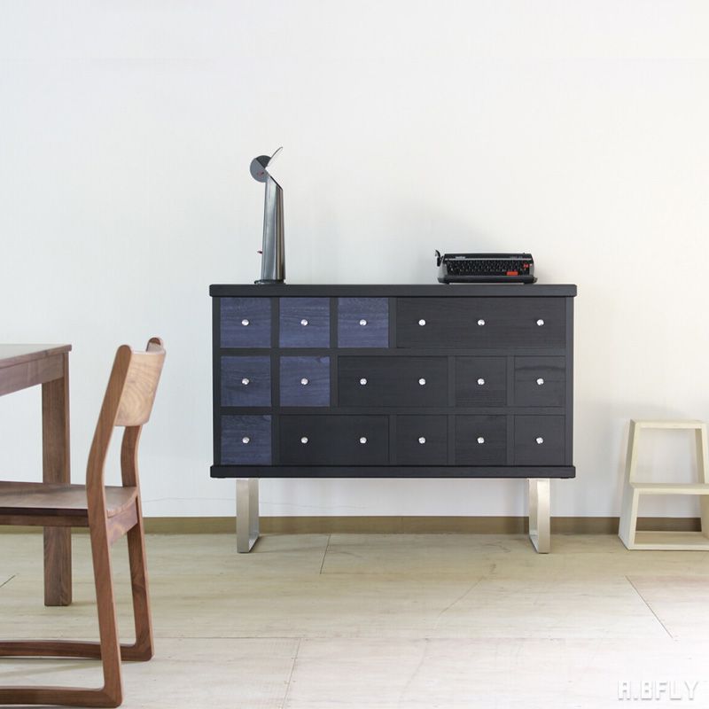 樂天商城 - 【日本製 / 大川家具】チェスト 箪笥 桐無垢材 天然木 無垢材 職人 伝統的 民芸家具 木目 デザイン 引き出し ステンレス オリジナル完成品 高級家具 シンプルモダン 和モダン ジャパンディ ミニデスク モダン 墨色【大型商品】【受注生産商品】