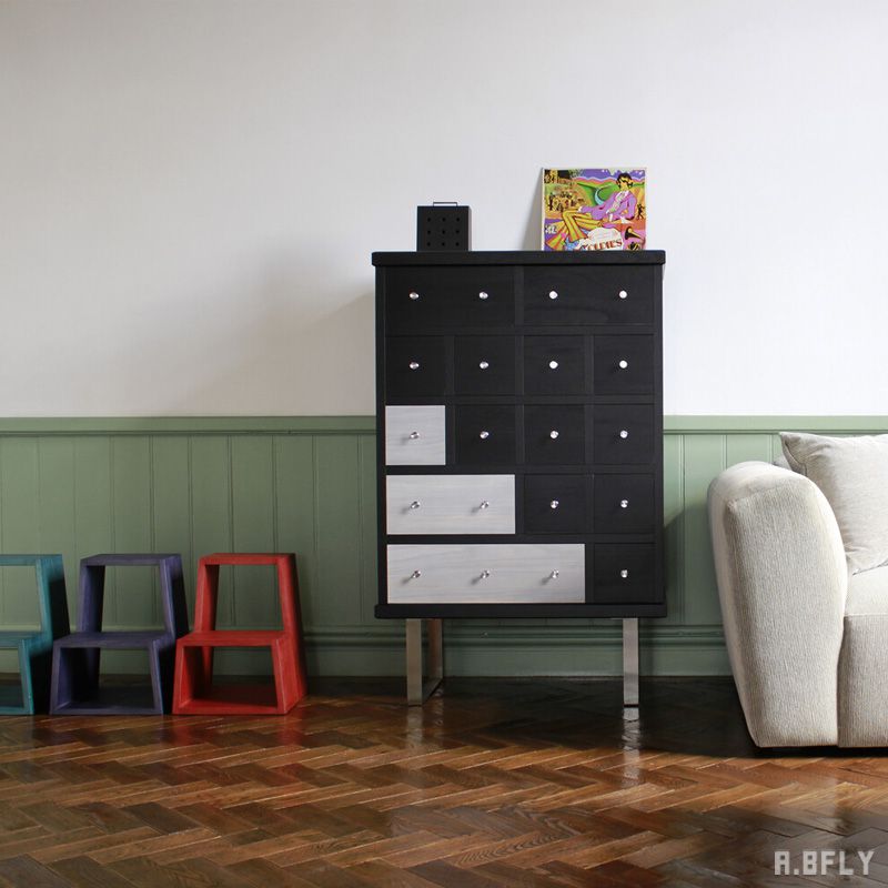 樂天商城 - 【日本製 / 大川家具】チェスト 箪笥 桐無垢材 天然木 無垢材 職人 伝統的 民芸家具 木目 デザイン 引き出し ステンレス オリジナル完成品 高級家具 シンプルモダン 和モダン ジャパンディ ミニデスク モダン 墨色【大型商品】【受注生産商品】