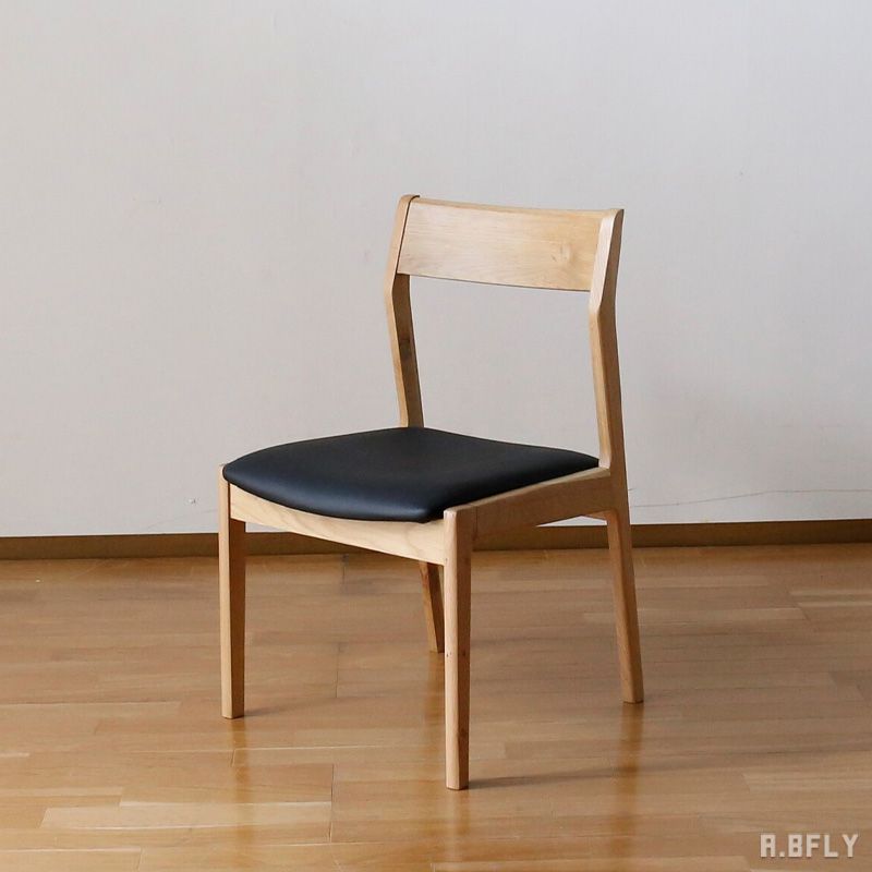 ダイニングセット 4点セット 長方形 幅135×奥行80×高さ70cm ホワイトオーク無垢材 PVC ナチュラル/ホワイト 完成品【大型商品】 [3]