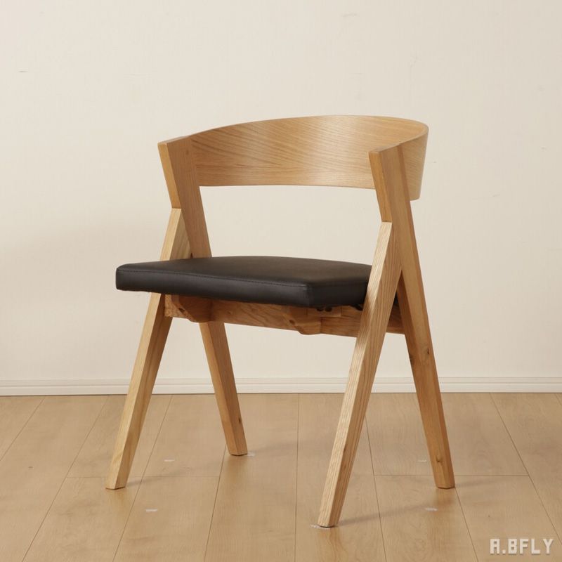 ダイニングチェア チェア 食卓イス 椅子 アーチ型 デスクチェア パーソナルチェア クッション 天然木製..