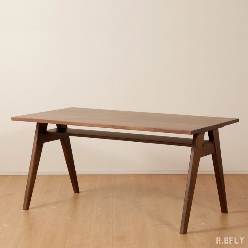 【4点セット】ダイニングテーブル チェア 椅子 ベンチ 幅150cm 4人用 四人掛け 食卓テーブル 長方形 デザイン 高級感 天然木製 無垢 ウォールナット材 おしゃれ 北欧 おすすめ カフェ 新生活 高級家具 ダークブラウン ジャパンディ ダイニングチェア 食卓イス【大型商品】 [2]