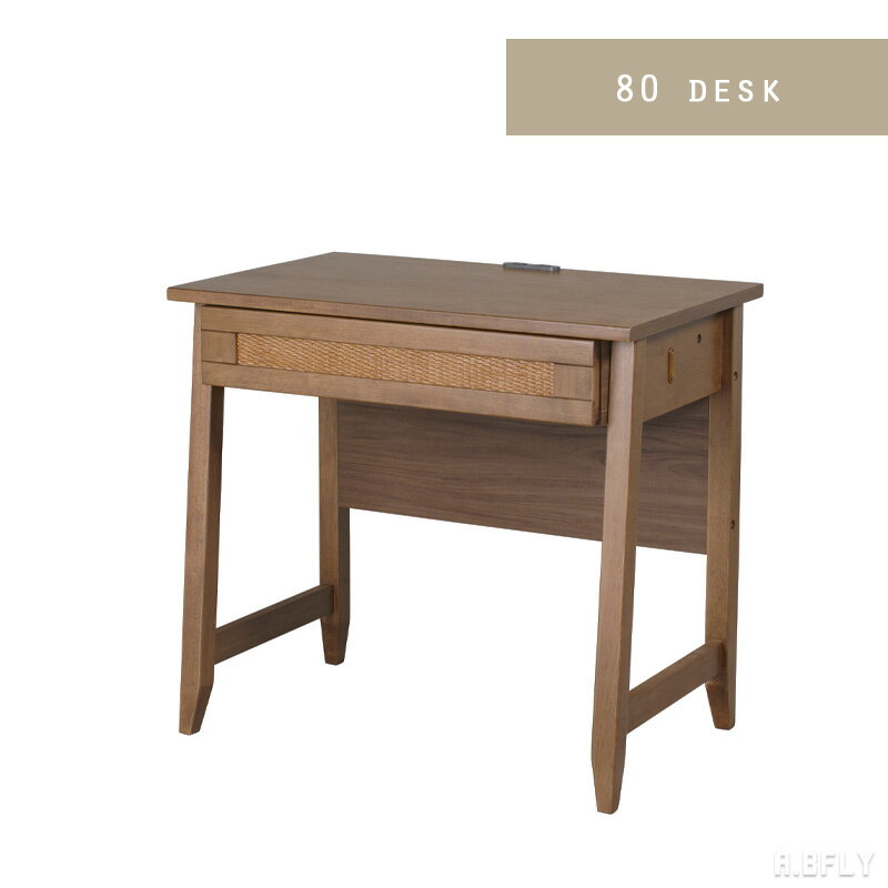 樂天商城 - デスク 幅80cm 学習机 勉強机 学習デスク 事務机 パソコンデスク PCデスク リビング学習 引出 引き出し収納 ラバーウッド材 木製 ラタン 籐 天然素材 無垢 ナチュラル シンプル 北欧 韓国インテリア 和モダン 北欧モダン