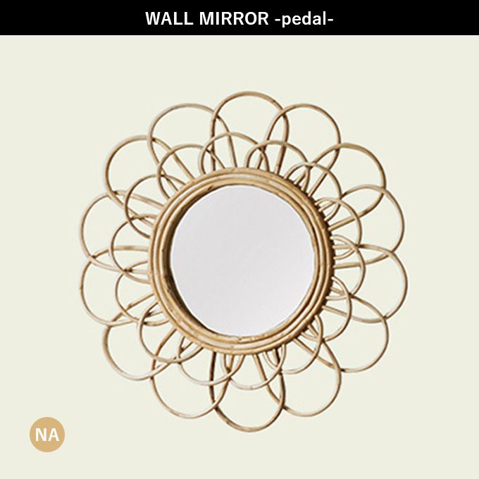 【最大6,000円クーポン配布中】ウォールミラー ラタン 鏡 壁掛け 円形 丸型 アジアン リゾート 北欧 シャビー ヴィンテージ レトロ ナチュラル 自然 素朴 玄関先 リビング